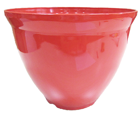 15 x 11.5 Inch Bell Planter Coral Gloss - 12 per case - Decorative Planters